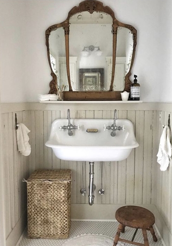 Wall Hung Trough Sink Triptych Antique Triptych Mirror