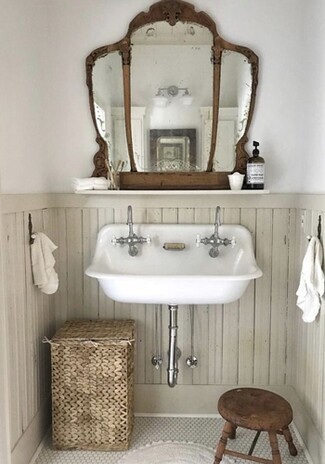 Wall Hung Trough Sink Triptych Antique Triptych Mirror