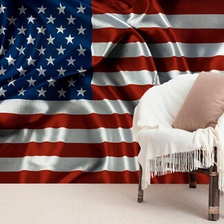 Wall Mural 3D Ripple Effect Silk Look Patriotic Design