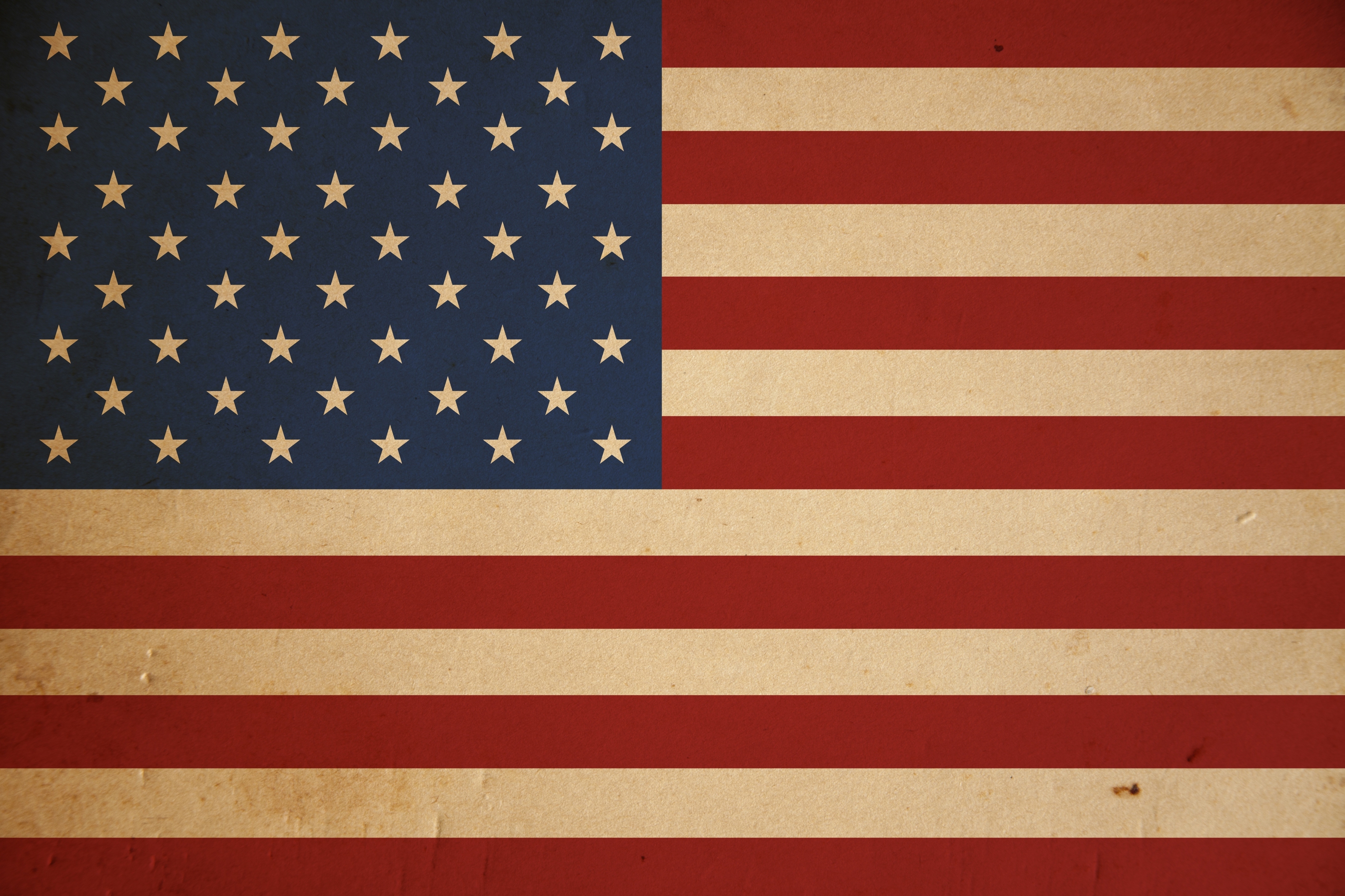 Wall Mural Aged Patina Muted Burgundy Rustic Flag Graphic
