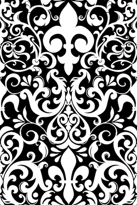 Wallpaper | Monochrome Damask Black And White Damask Pattern
