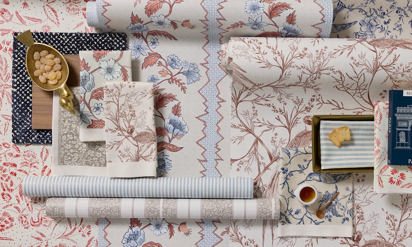 Wallpaper Samples with Provincial Mixed Pattern Set