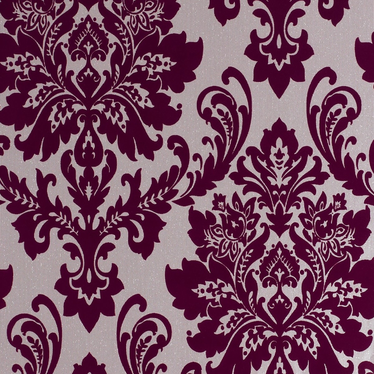 Wallpaper: Shimmering Background Purple Velvet Flock Damask