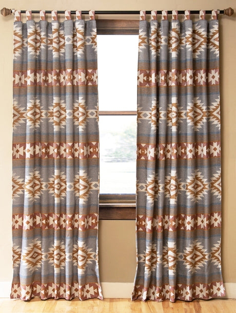 Window Curtains Tab Top Southwestern Pattern Panels