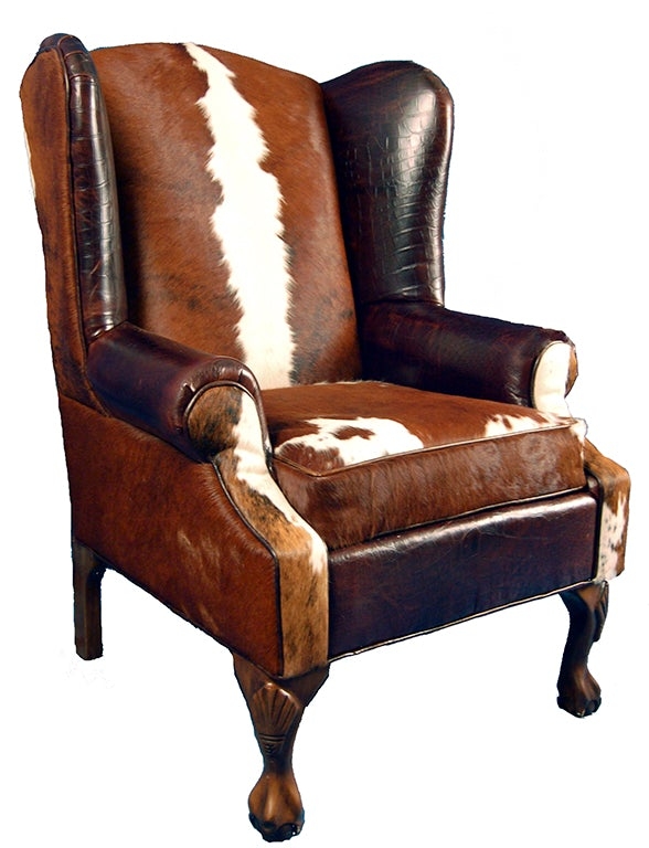 Wingback Chair Shell Carved Legs Luxe Ranch Style Seating