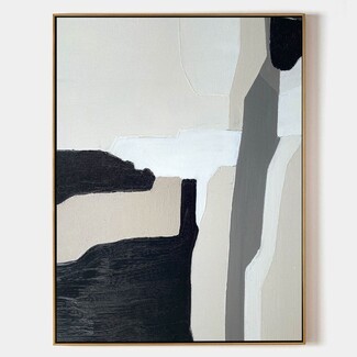 Abstract Painting: Heavy Impasto Texture Framed Wall Decor