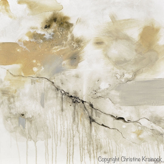 Abstract Painting: Marble Effect Jagged Veining Canvas