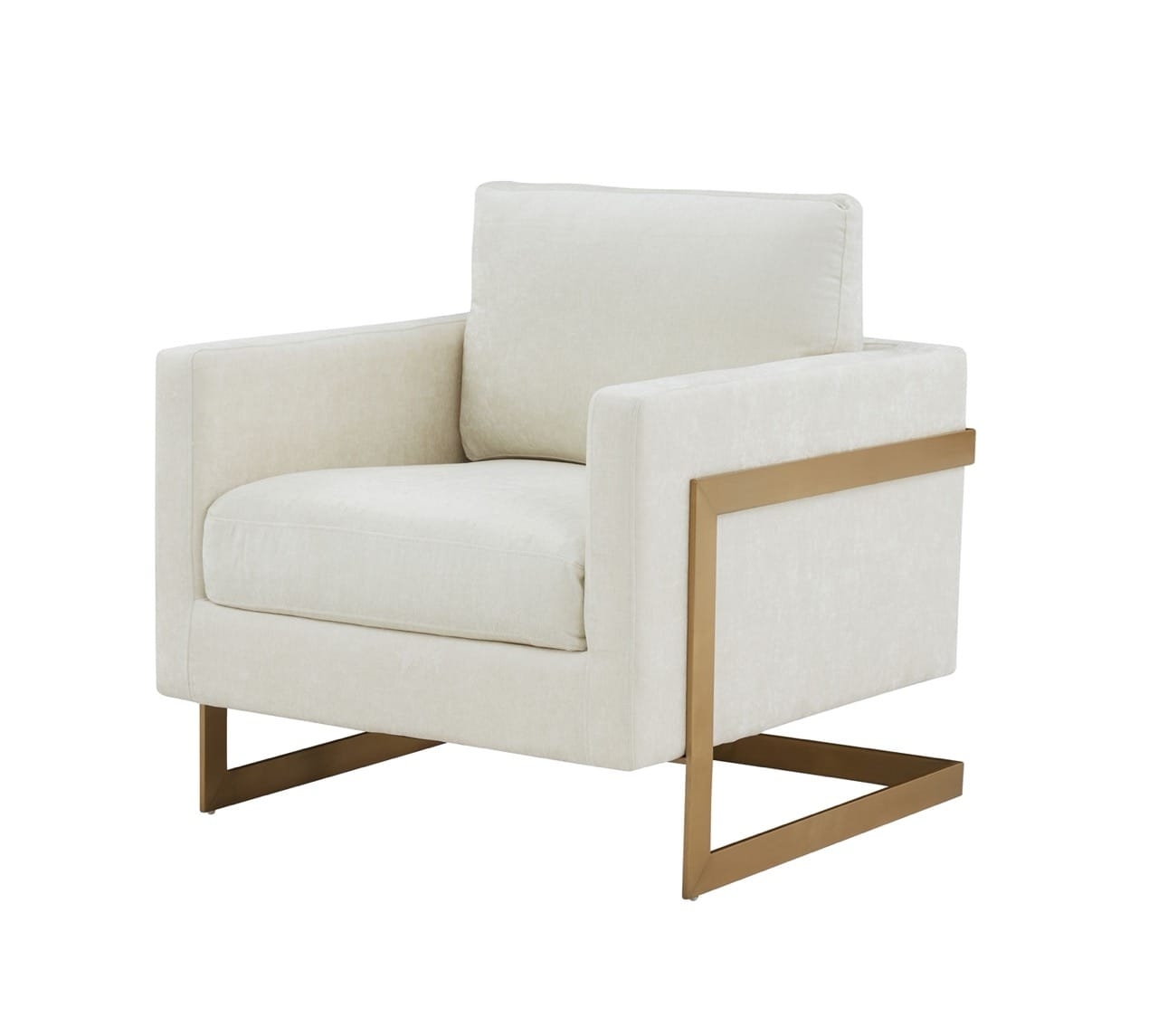 Accent Chair | Architectural Base Cream Club Seat