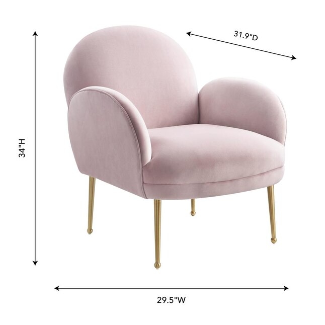Accent Chair Ball Feet Rounded Velvet Seating Lounge