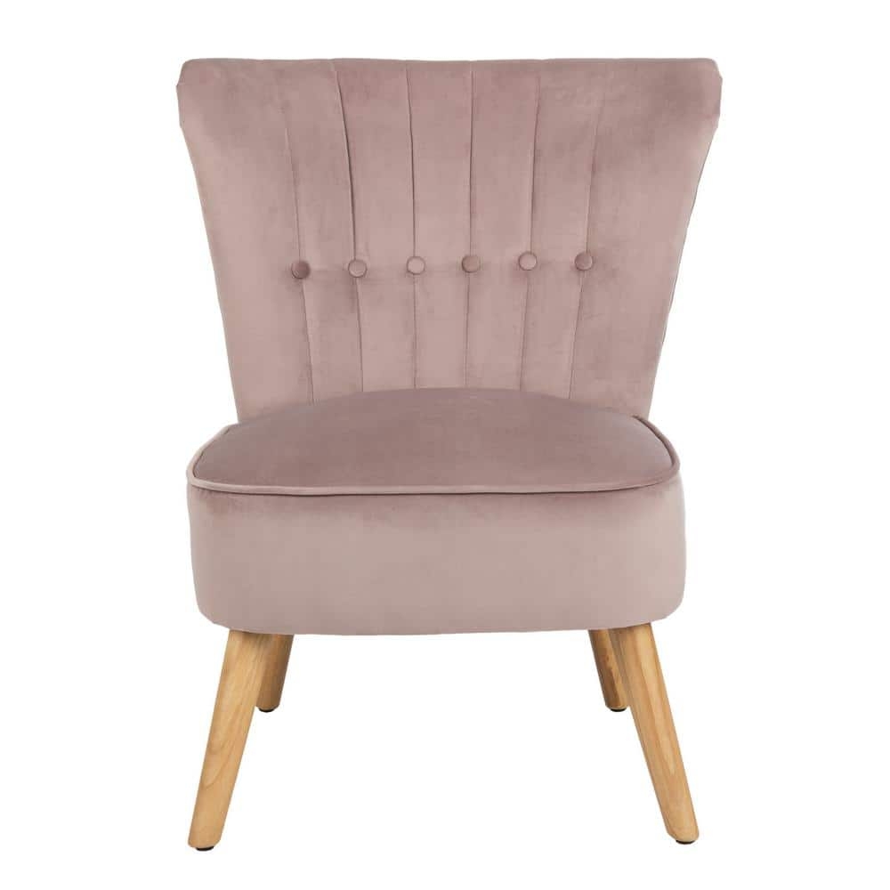 Accent Chair Flared Back Velvet Splayed Wood Legs