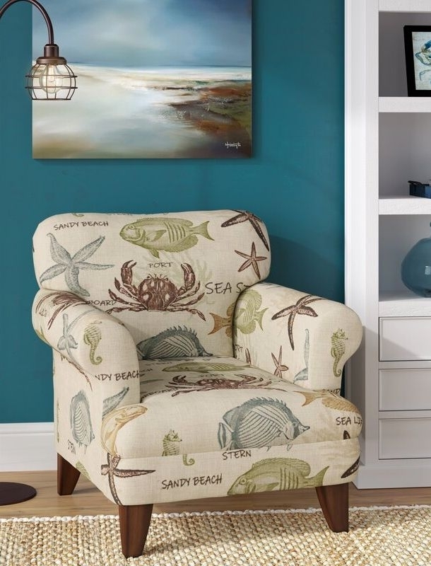 Accent Chair Marine Life Motifs Nautical Motif Armchair