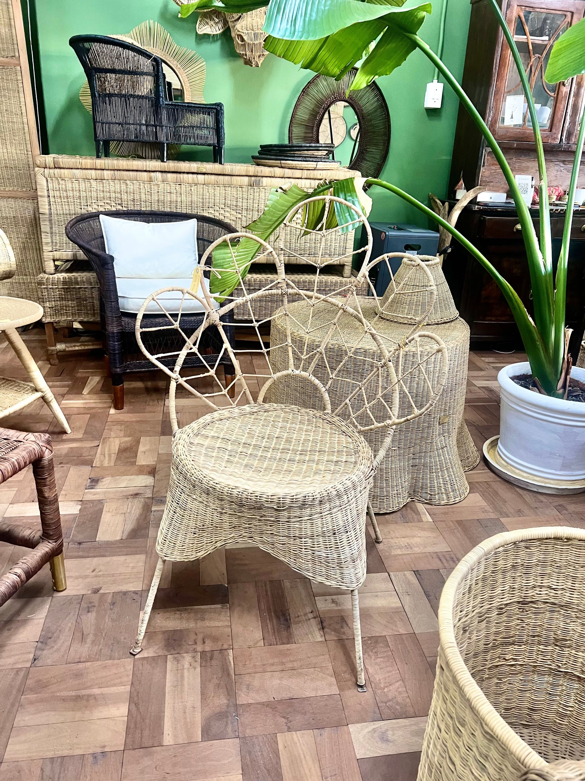 Accent Chair: Organic Shape Handcrafted Flower Chair Malawi