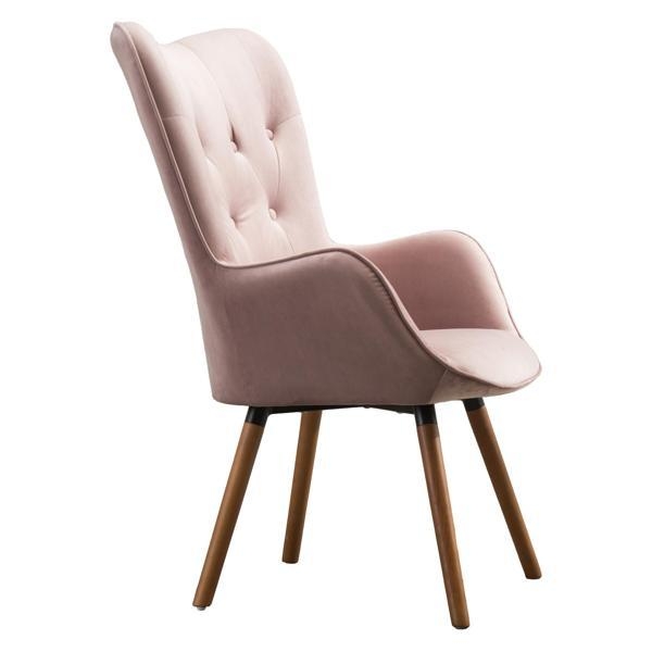 Accent Chair Tufted Wingback Velvet Silky Seating