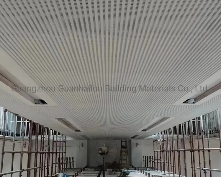 Acoustic Ceiling Panel: Perforated Pattern Linear Design