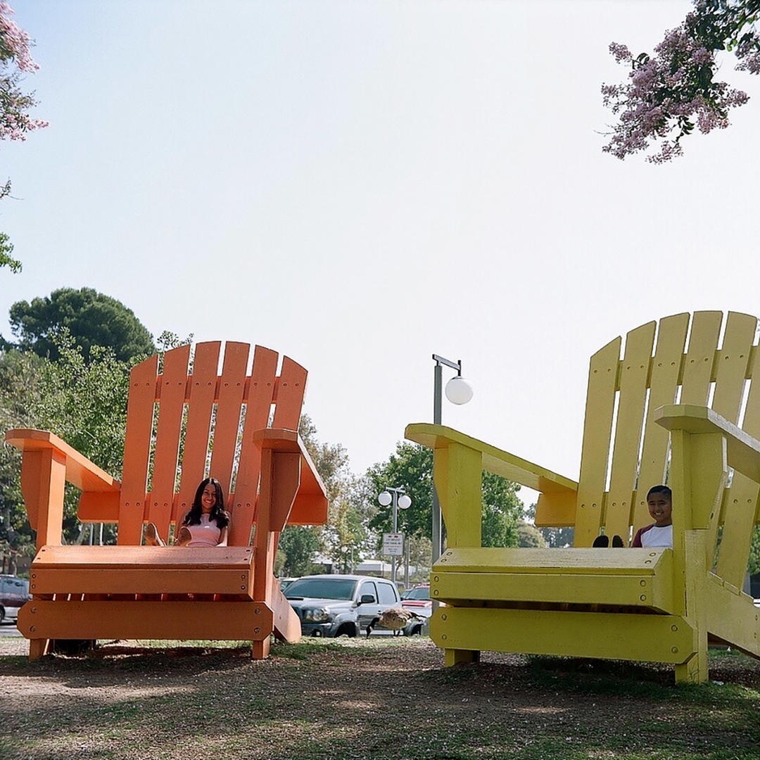 Adirondack Chair Monumental Orange Giant Outdoor Chairs