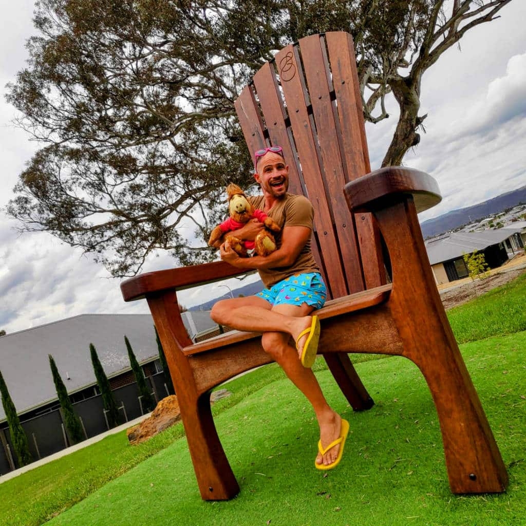 Adirondack Chair Timber Construction Giant Garden Piece