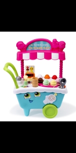 Animated Face Toy Cart with Lime Green Handle Activity Set