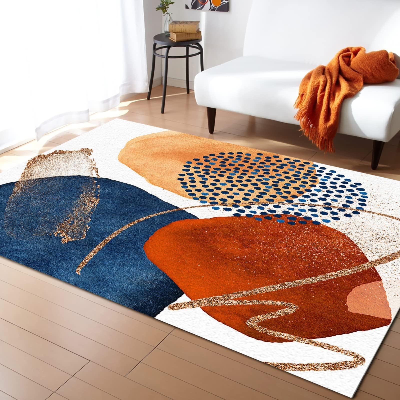 Orange And Blue Rug