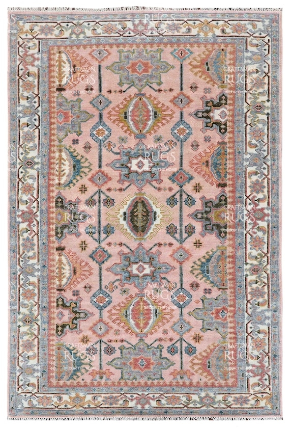 Area Rug Muted Palette Geometric Medallion Area Rug