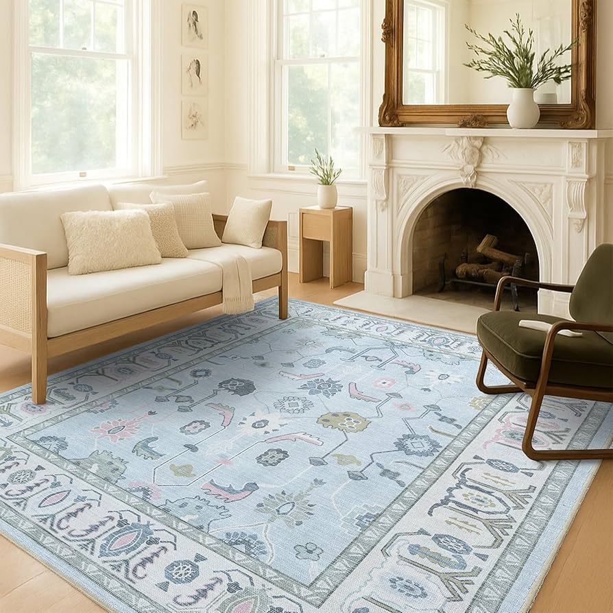 Blue And Cream Rug