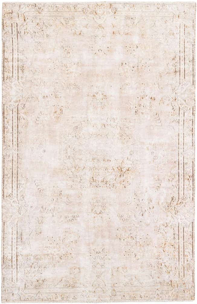 Area Rug Ultra Vintage Antique Style Blush Wool Rug