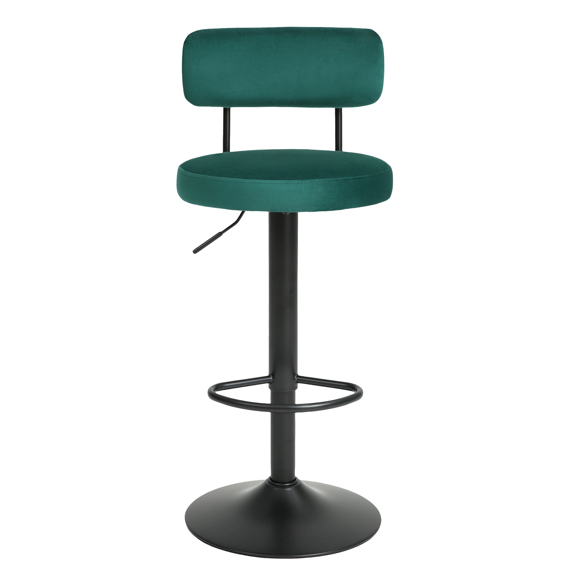 Bar Stool Emerald Green Trumpet Base Kitchen Stool