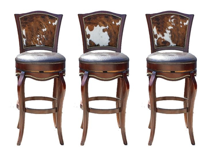 Bar Stool with Cabriole Legs and Western Style Swivel