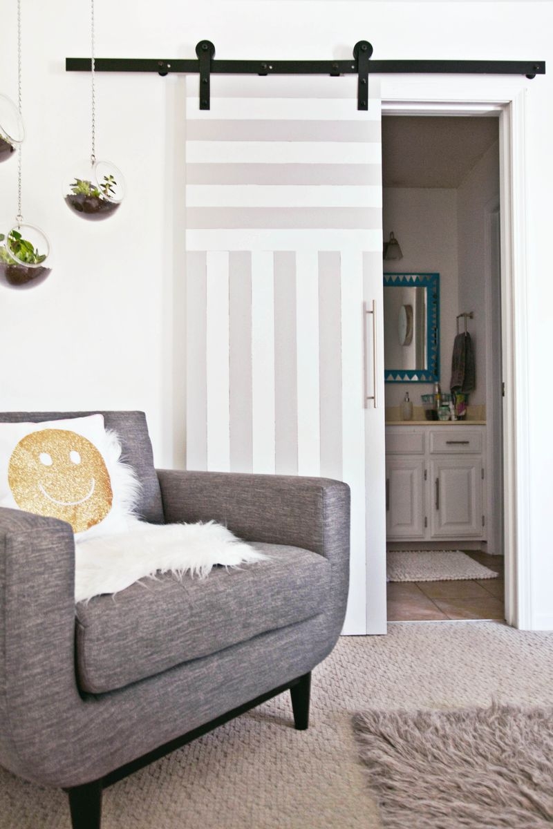 Barn Door Dual Direction Stripes - Hanging Glass Terrariums Decor