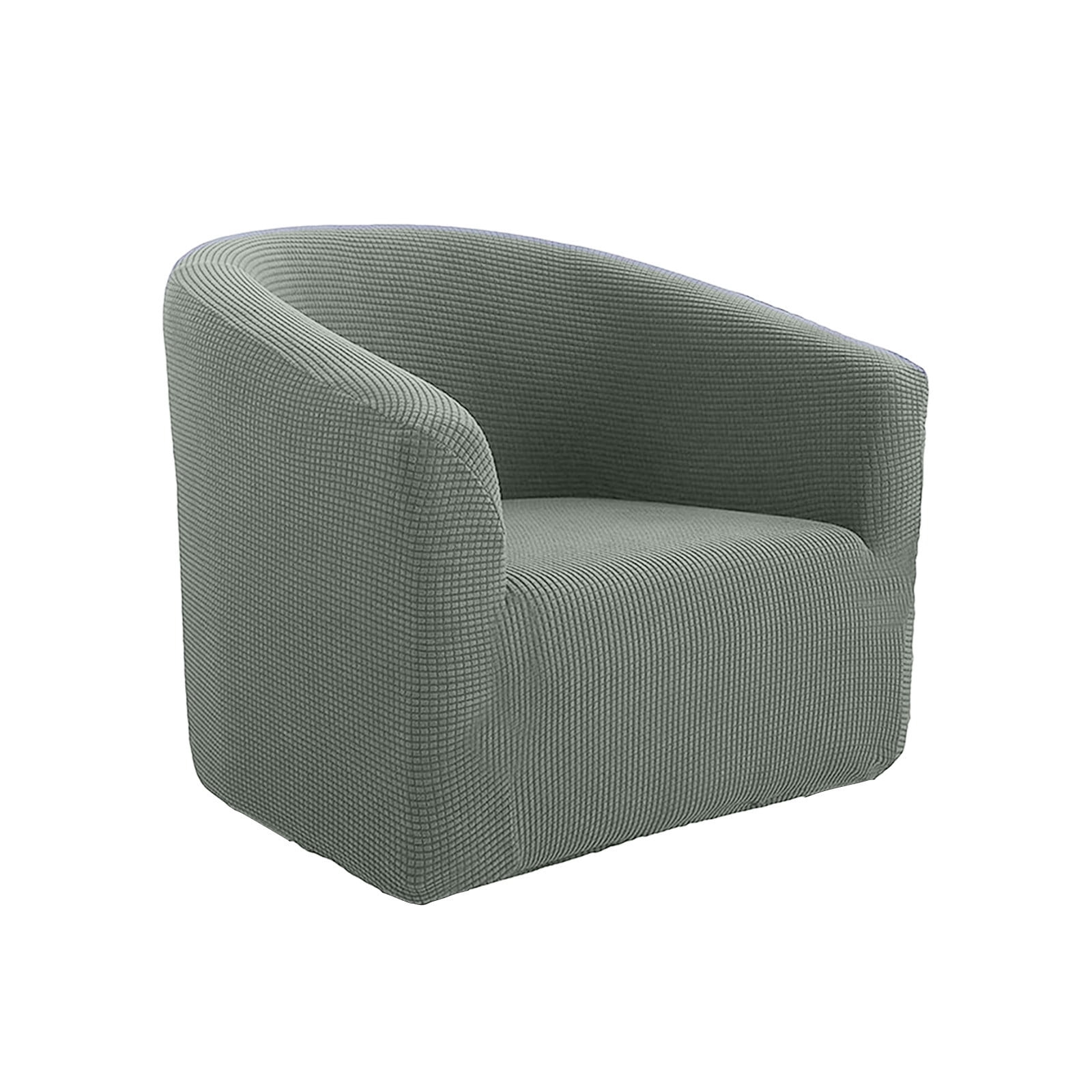 Barrel Chair Slipcover Sage Green Hue Stretch Protector