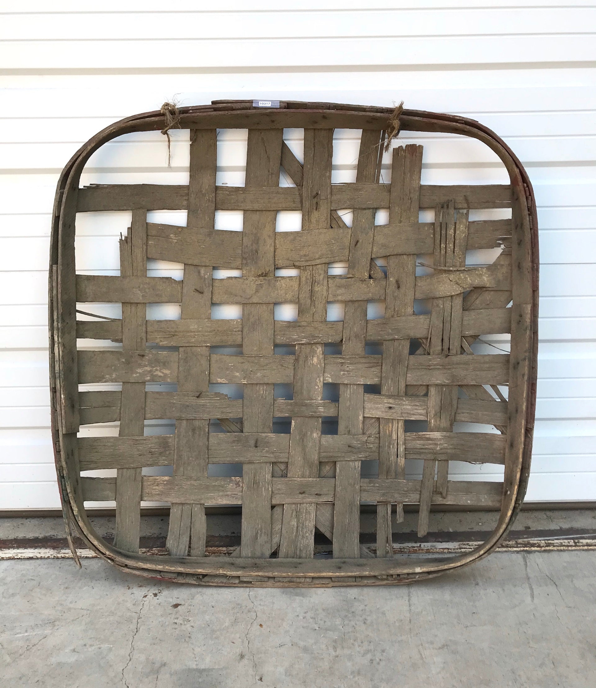 Basket Oversized Tobacco Wood Lattice Farmhouse Decor