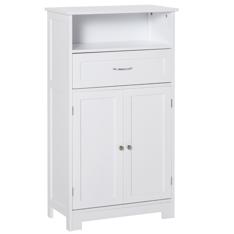 Bathroom Cabinet: Open Top White Shaker Bathroom Cabinet