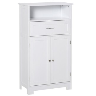 Bathroom Cabinet: Open Top White Shaker Bathroom Cabinet