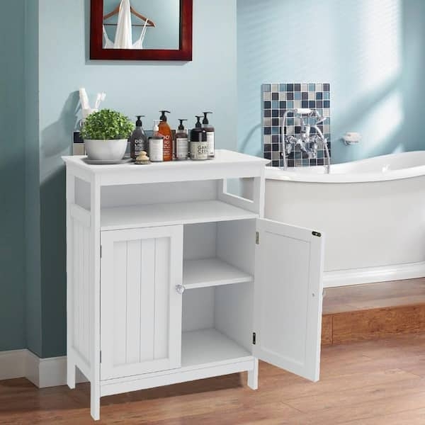 Bathroom Cabinet: Slat Door Panels White Slat Door Cabinet