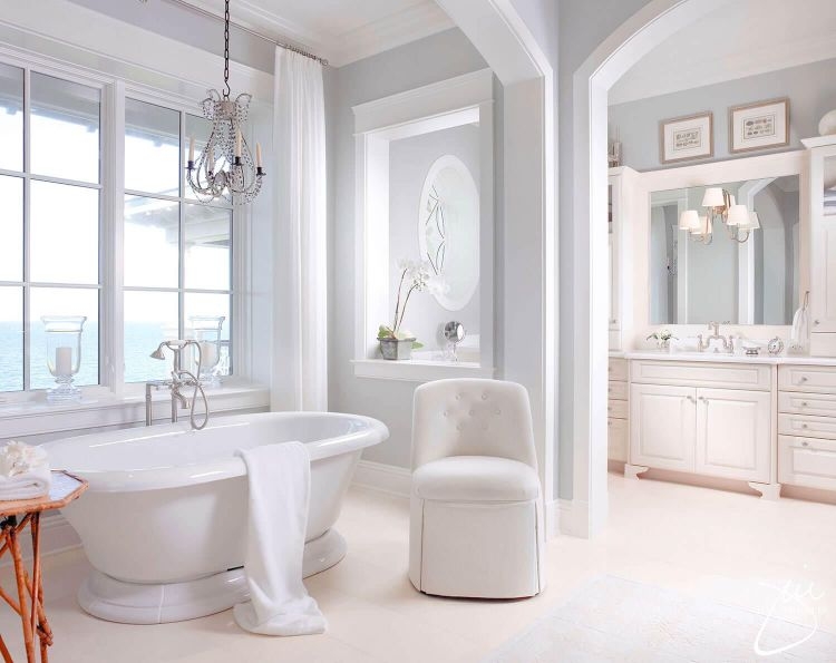 Bathroom Chandelier having Twig Leg Table and Beaded Style