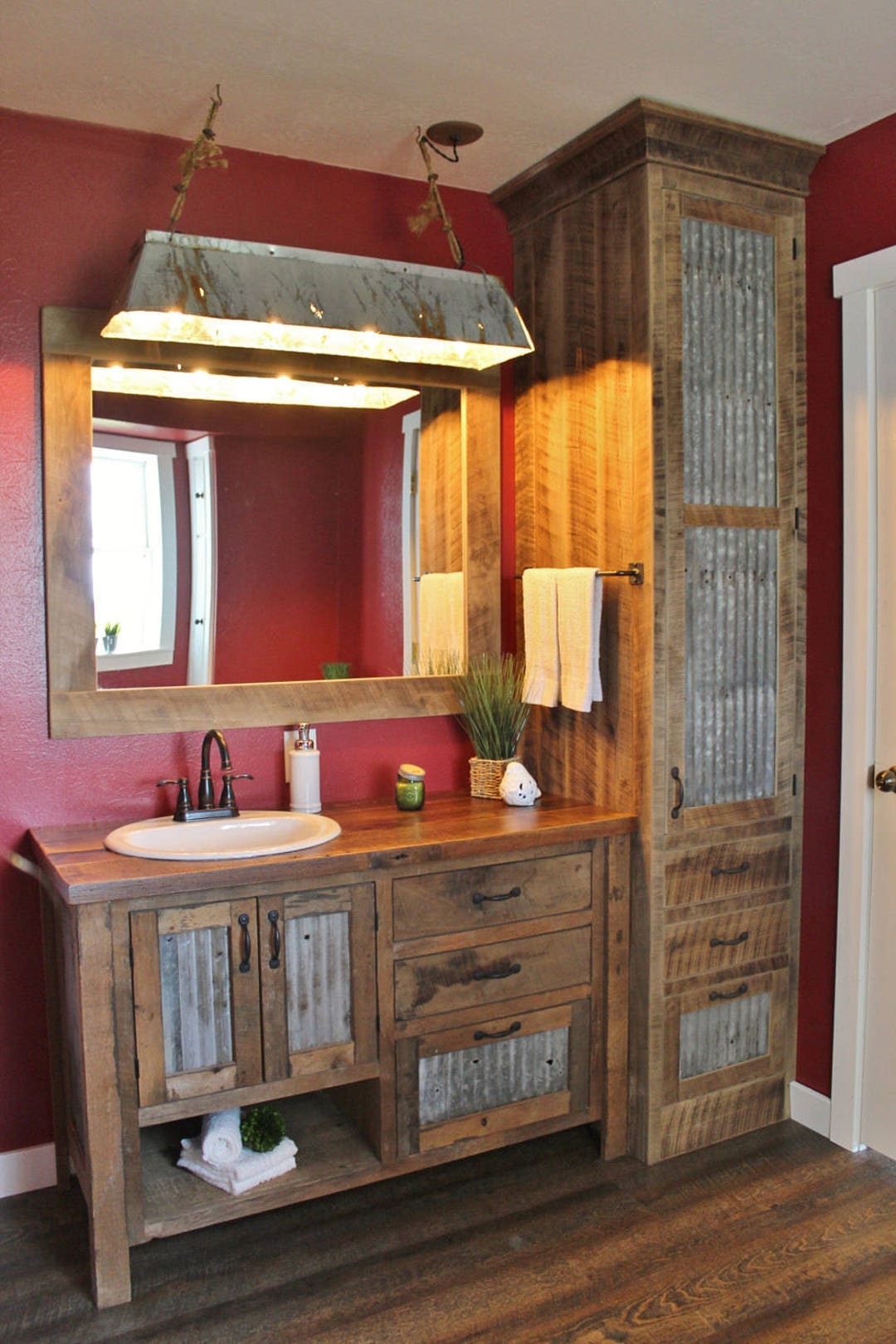 Bathroom Vanity Corrugated Metal Bathroom Cabinet Wood