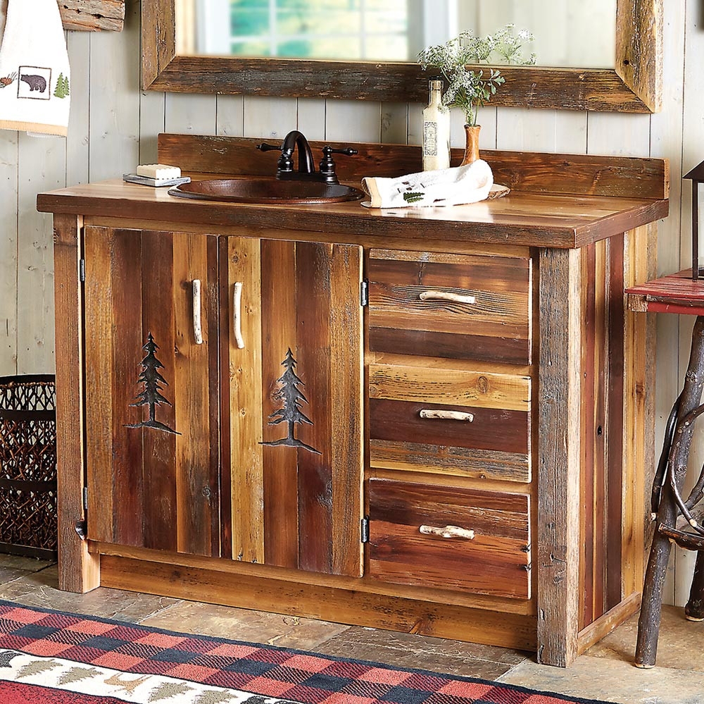 Bathroom Vanity Tree Design Wood Vanity Carved Trees