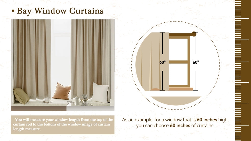 Bay Window Curtains Bay Window Fit Sill Length Curtain Measurement