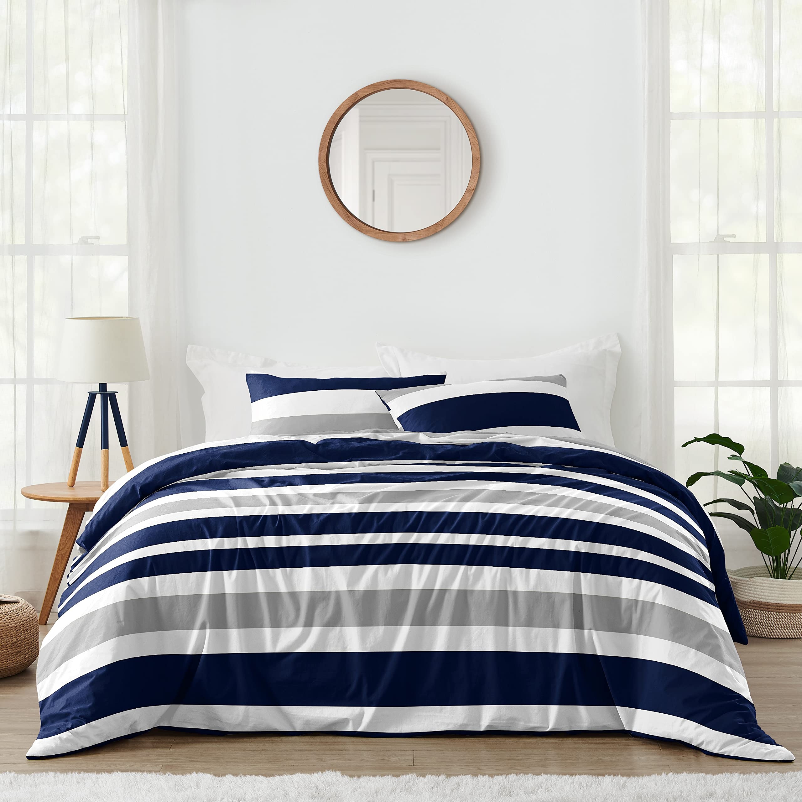 Bedding Set: Tri Color Stripes and Bold Color Blocking