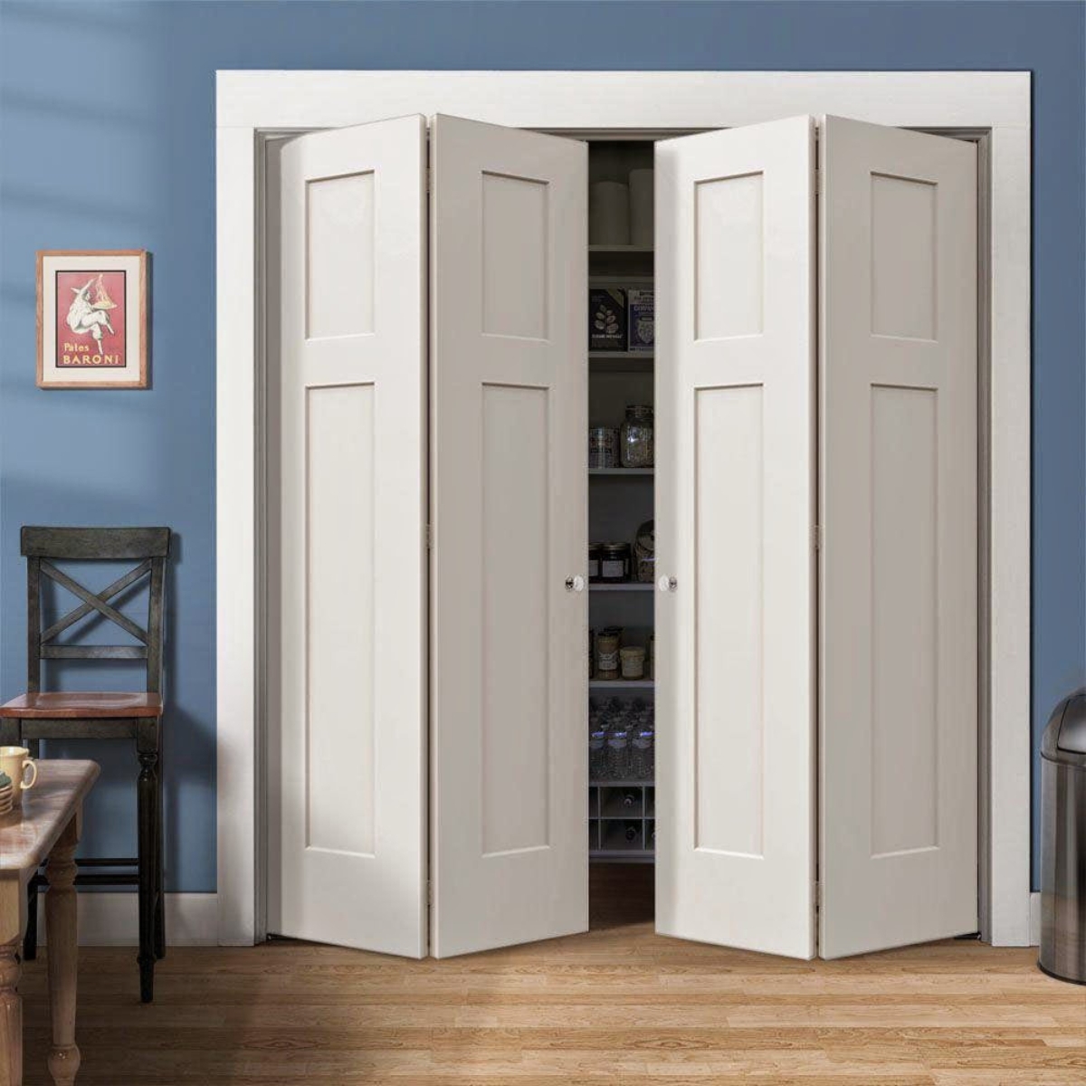 Bifold Doors with Shaker Panels - Shaker Bifold Pantry Doors
