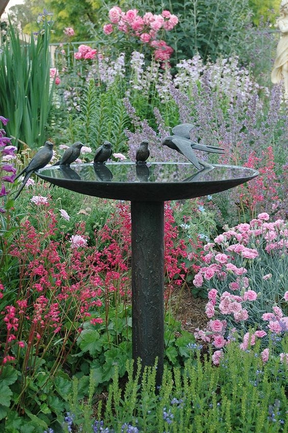 Contemporary Bird Bath
