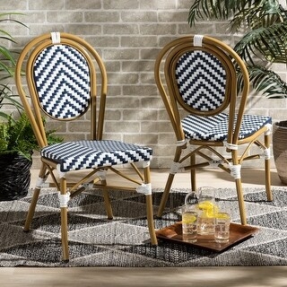Bistro Chair Navy Chevron Weave Navy Chevron Seating