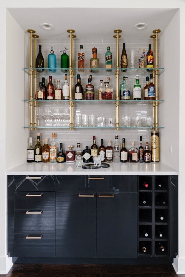 Glass Bar Shelves