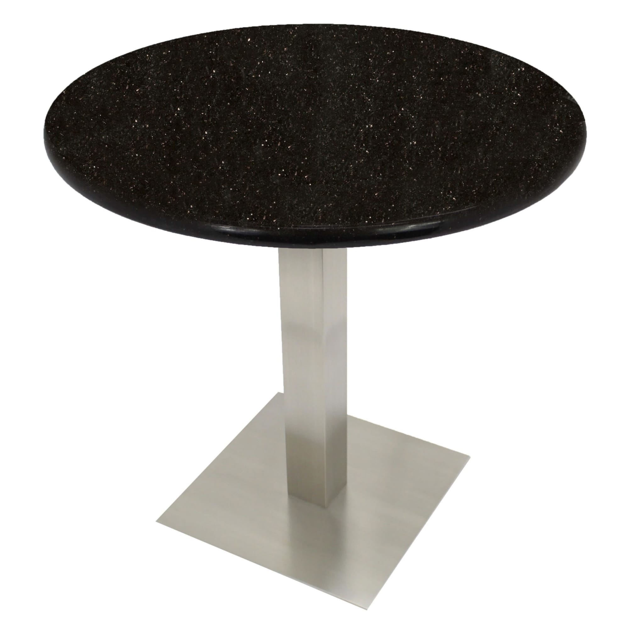 Bistro Table Square Brushed Base Square Pedestal Cafe Table