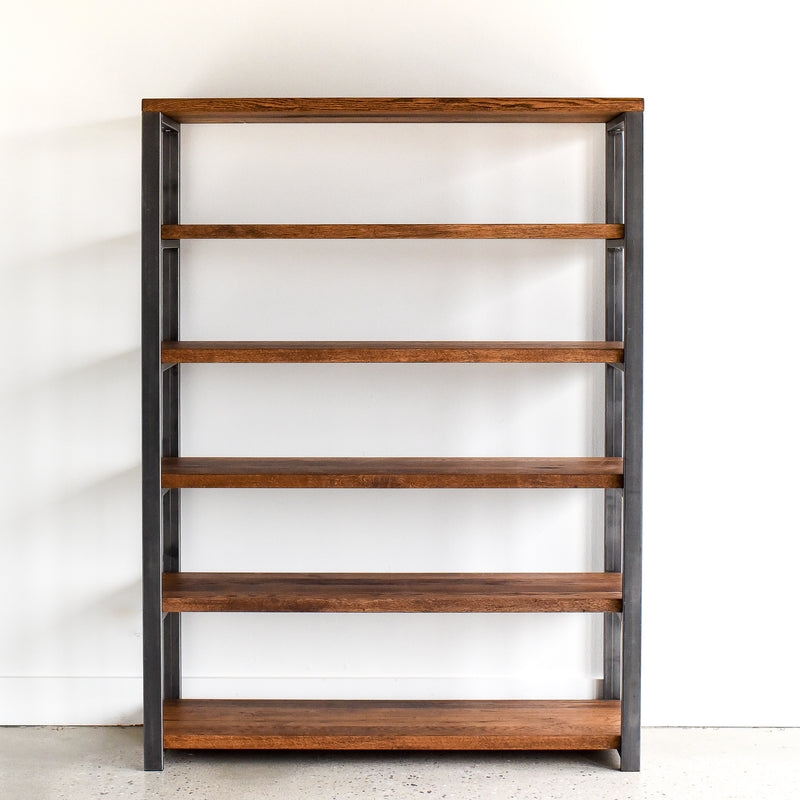 Bookshelf Farmhouse Tall Storage with Ladder Style Frame
