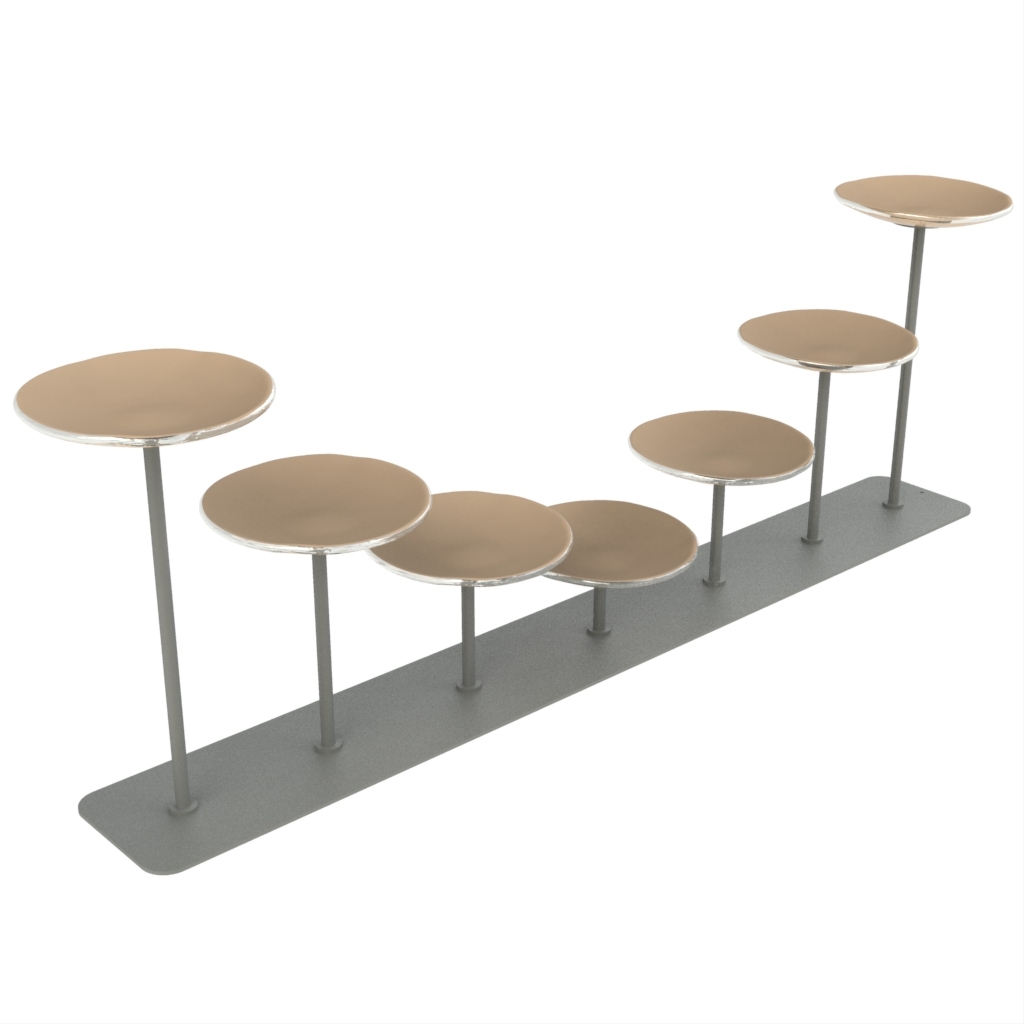Buffet Riser: Multi Level Staggered Beige Food Display Stands