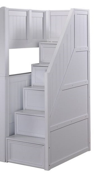 Bunk Bed Stairs: Recessed Panels Space Saving Bedroom Stairs