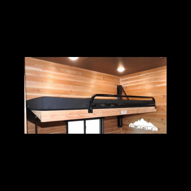 Bunk Safety Rail: Matte Black Tubular Metal Bunk Rail