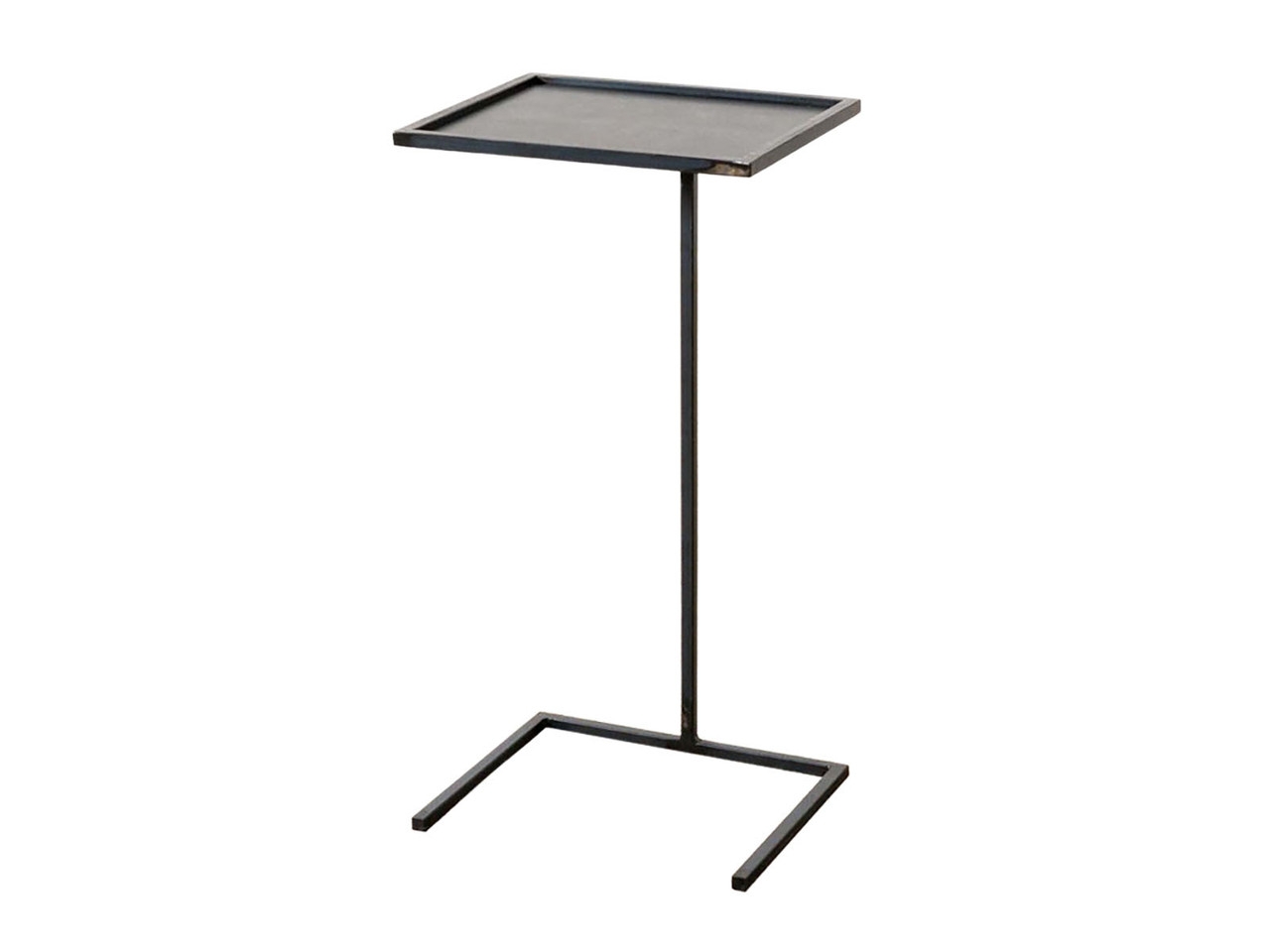 C Table Tray Top Industrial Charcoal U-Shaped Base
