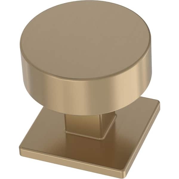 Cabinet Knob Champagne Bronze Cylindrical Top Square Base