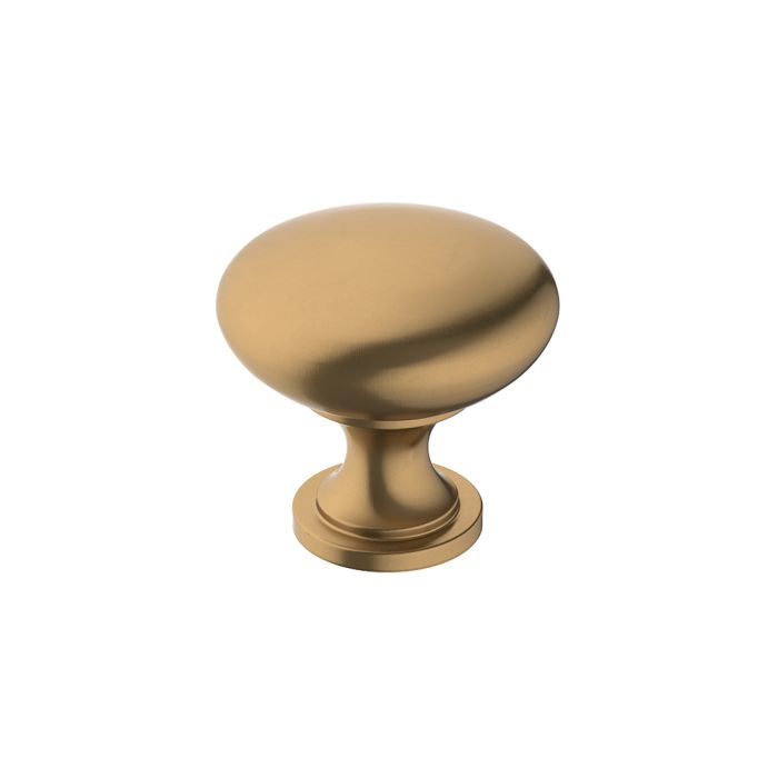 Cabinet Knob Mushroom Shape Tiered Base Brushed Bronze